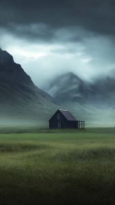 Green Nature Mist iPhone Wallpaper