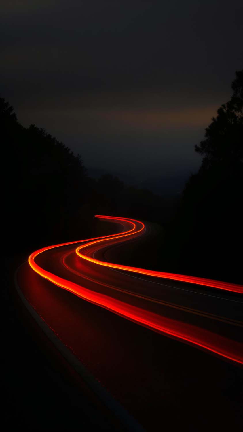 Long Exposure Lights Road iPhone Wallpaper