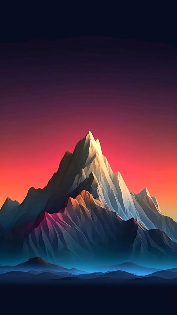 Minimalist Mountain Peaks iPhone Wallpaper