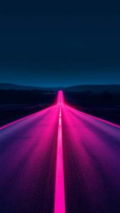 Neon Road iPhone Wallpaper