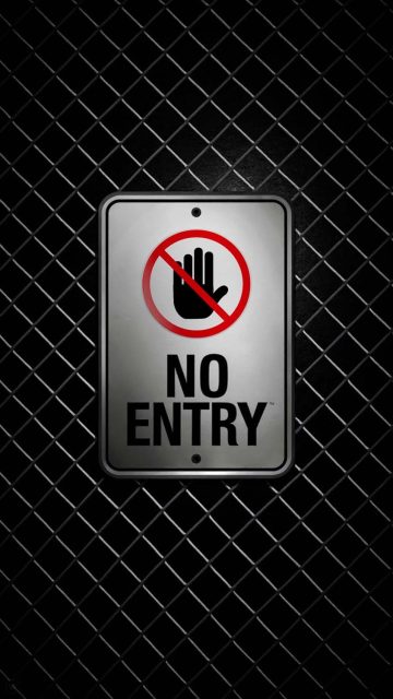 No Entry iPhone Wallpaper