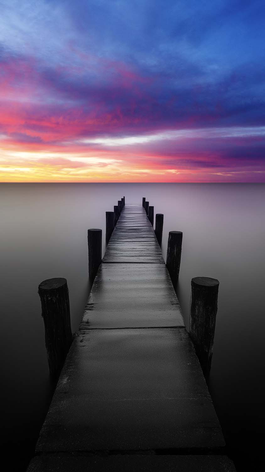 Ocean Horizon Pier iPhone Wallpaper