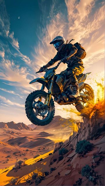 Off Road Biker iPhone Wallpaper