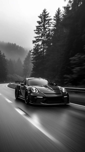 Porsche 911 Black iPhone Wallpaper