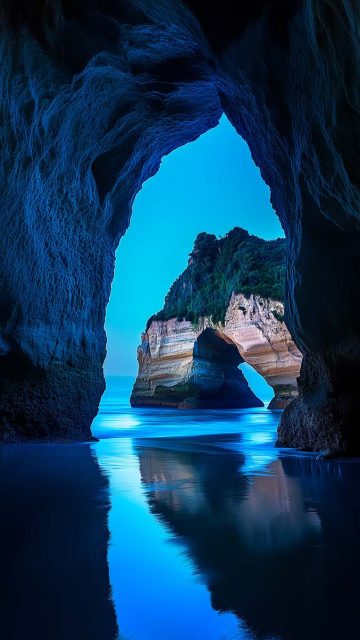 Stone Cave iPhone Wallpaper