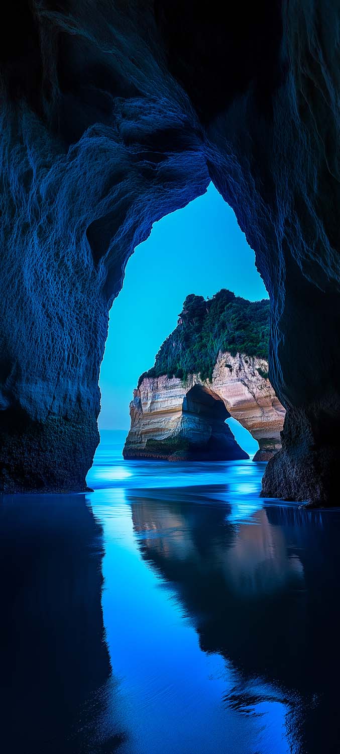 Stone Cave iPhone Wallpaper