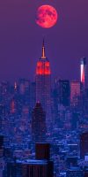 Supermoon New York iPhone Wallpaper