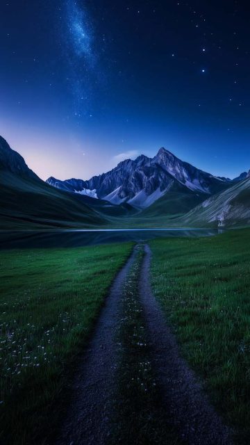 Way to Mountains iPhone Wallpaper