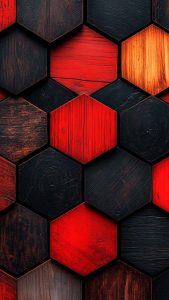 Wooden Hexagon iPhone Wallpaper
