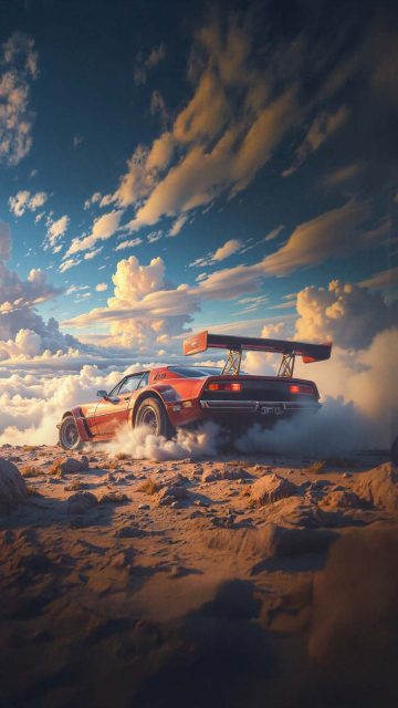 desert storm racing into paradise iPhone Wallpaper