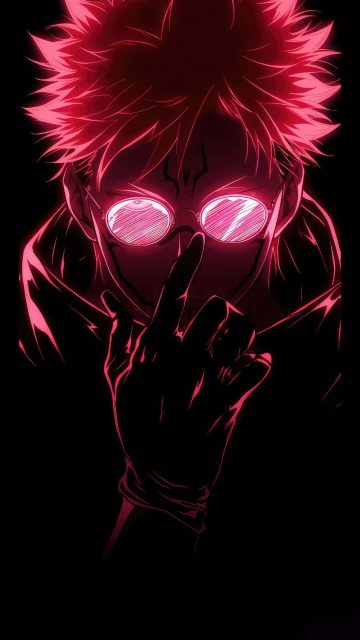 jujutsu kaisen minimal neon iPhone Wallpaper