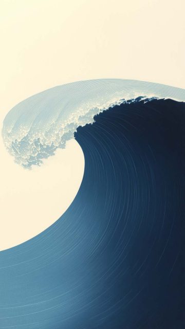 Blue Water Wave iPhone 17 Pro Wallpaper