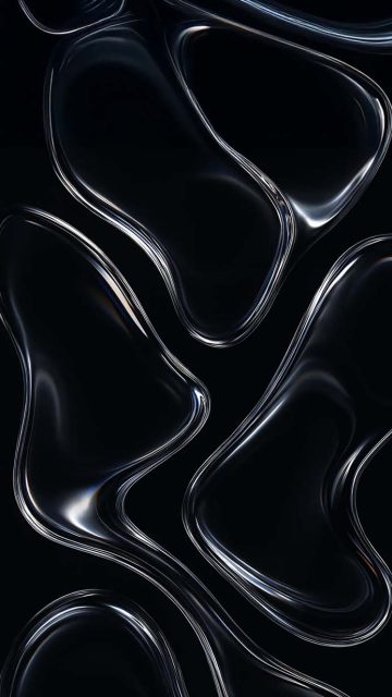 Dark Liquid Glass iPhone 17 Pro Wallpaper