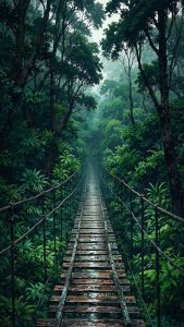 Forest Bridge iPhone Wallpaper
