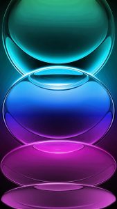 Liquid Glass Sphere Colorful iPhone 17 Pro Wallpaper