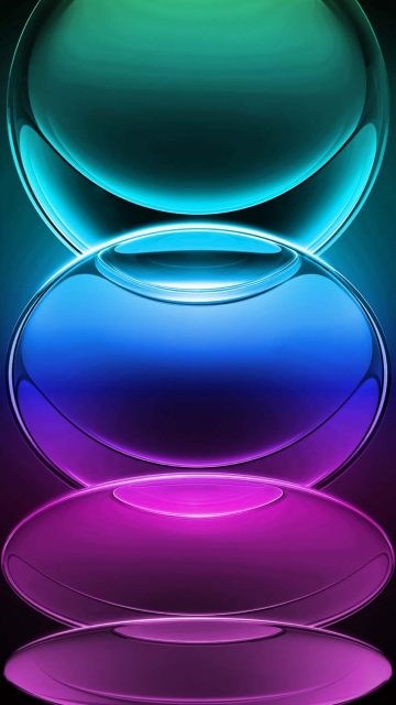 Liquid Glass Sphere Colorful iPhone 17 Pro Wallpaper