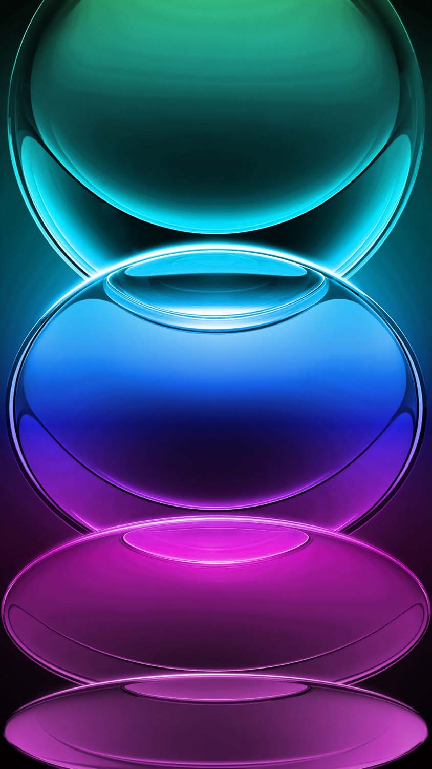 Liquid Glass Sphere Colorful iPhone 17 Pro Wallpaper