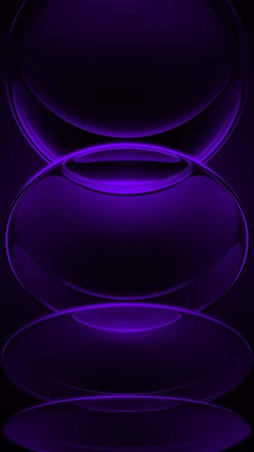 Liquid Glass Sphere Dark Blue iPhone 17 Pro Wallpaper
