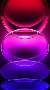 Liquid Glass Sphere Purple iPhone 17 Pro Wallpaper