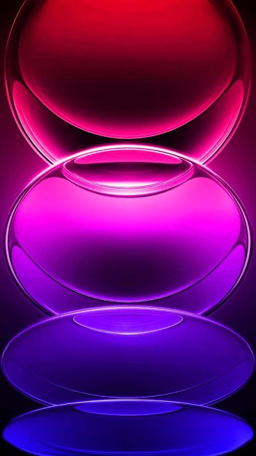 Liquid Glass Sphere Purple iPhone 17 Pro Wallpaper