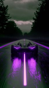 Neon Supercar iPhone Wallpaper