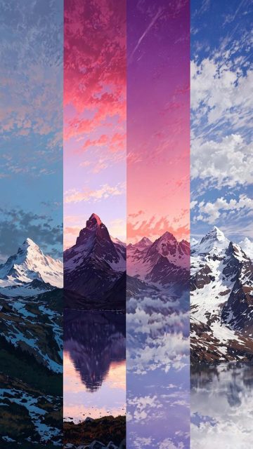 Trendy Mountains iPhone 17 Pro Wallpaper