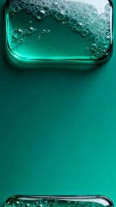 Liquid Glass Green iPhone 17 Wallpaper