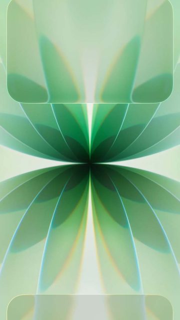 Liquid Glass Green iPhone 17 Wallpaper