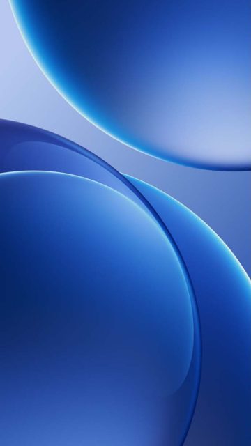 Blue Abstract Circles iPhone 17 Pro Wallpaper