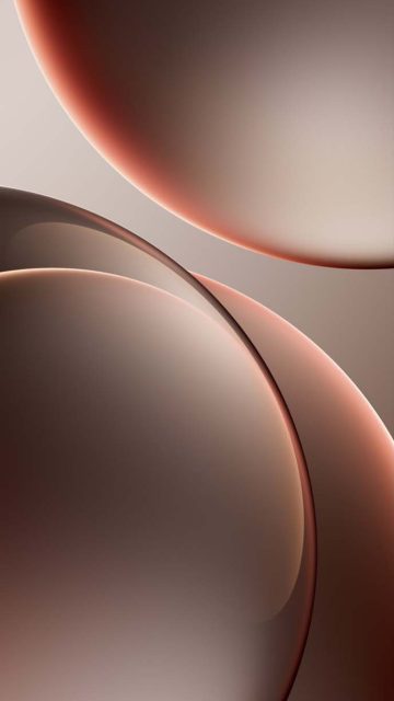 Brown Abstract Circles iPhone 17 Pro Wallpaper