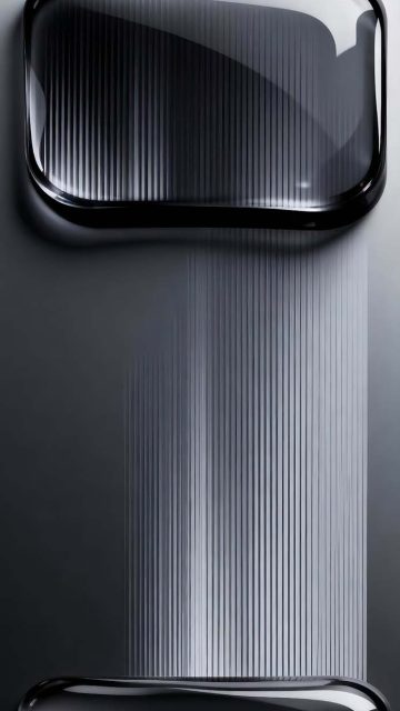 Grey 3D Liquid Glass iPhone 17 Pro Wallpaper