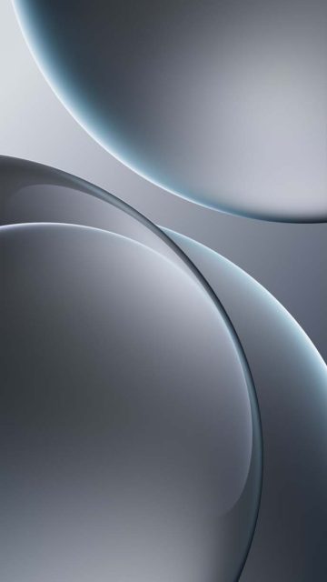 Grey Abstract Circles iPhone 17 Pro Wallpaper