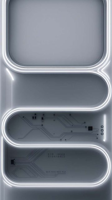 Grey Neon iPhone 17 Pro Wallpaper