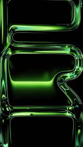 Liquid Glass Green iPhone 17 Pro Wallpaper