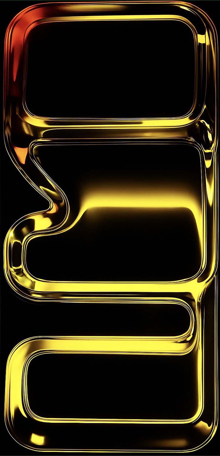 Liquid Glass Yellow iPhone 17 Pro Wallpaper