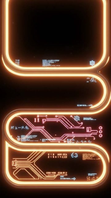 Neon Black iPhone 17 Pro Wallpaper