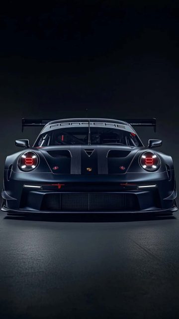 Poorsche 911 Black iPhone 17 Pro Wallpaper
