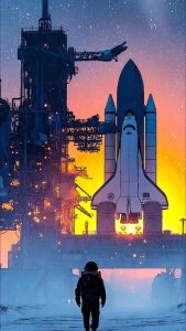 Space Shuttle iPhone 17 Pro Wallpaper