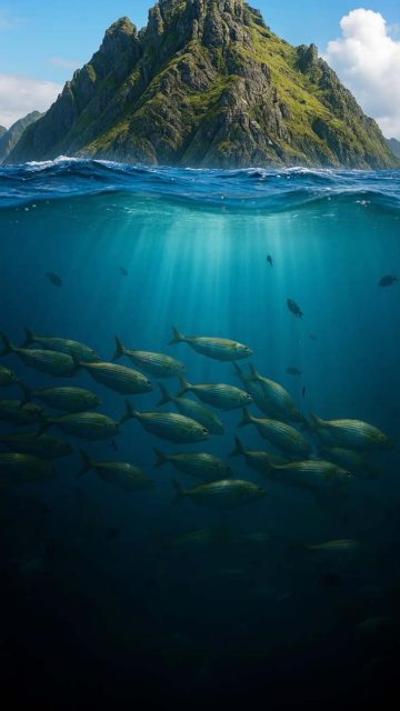 Underwater Spatial iPhone 17 Pro Wallpaper