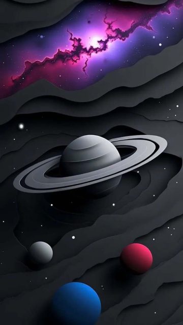3D Space iPhone 17 Pro Wallpaper
