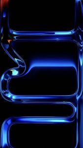Blue Liquid Glass iPhone 17 Pro Wallpaper