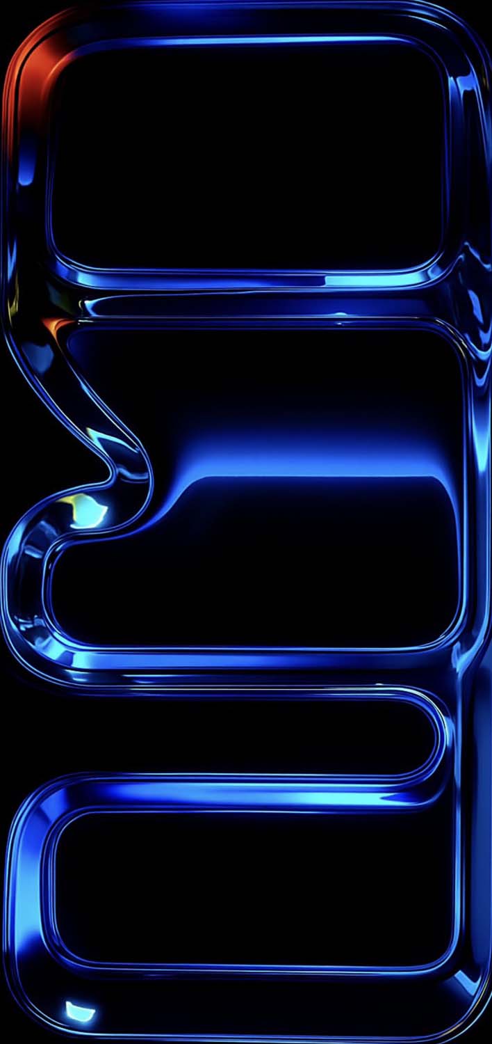 Blue Liquid Glass iPhone 17 Pro Wallpaper