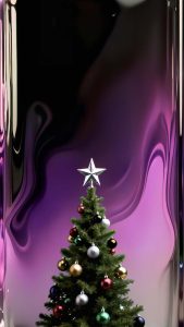 Christmas Tree Liquid Glass iPhone 17 Pro Wallpaper