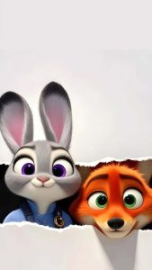 Judy Hopps and Nick Wilde Zootopia iPhone 17 Pro Wallpaper