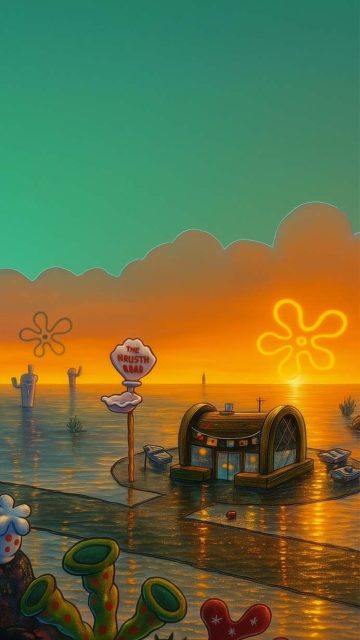 Spongebob iPhone 17 Pro Wallpaper