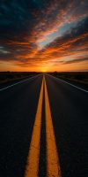 Sunrise Road iPhone 17 Pro Wallpaper