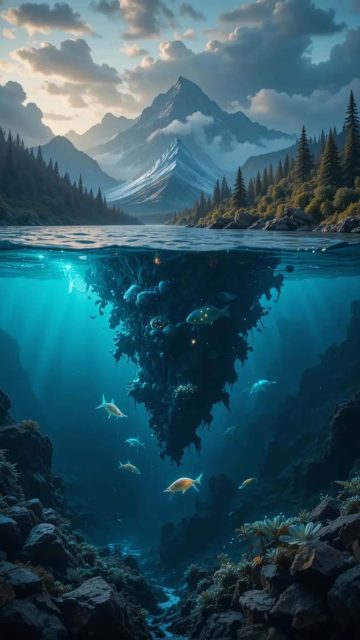 Underwater Blue iPhone 17 Pro Wallpaper