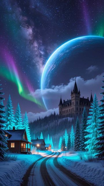 Winter Castle iPhone 17 Pro Wallpaper