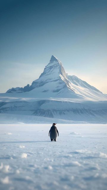 Arctic vs Penguin iPhone Wallpaper