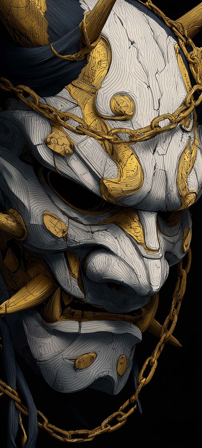 Devil Mask iPhone Wallpaper